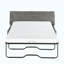 Lit simple escamotable avec repose-pieds pliant avec matelas, lit d'invité convertible, gris foncé-1203851233
