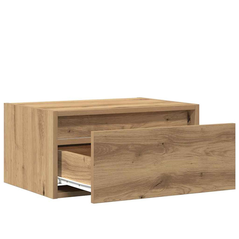 Darshay 51cm W Manufactured Wood Bedside Table, 2, Artisan Oak