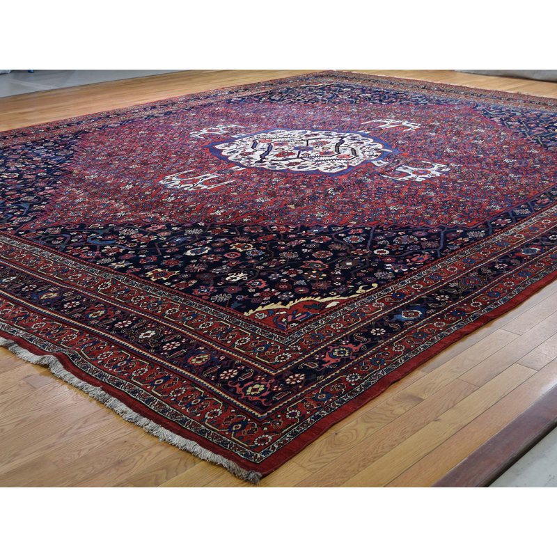 Tapis de la zone en laine 14 pi 6 po x 19 po one-of-kind à la main noué la Dempster
