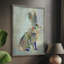Fantastic Florals Hare, assis, reproduction encadrée - bois massif-768211399