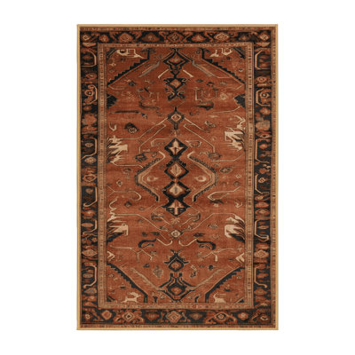 Machine Washable Persian Brown Area Rug