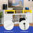 70" Classic Modern Media Center with Power Outlet and 36" Electric Fireplace-2109452366