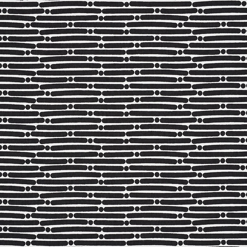 Dot Dash Fabric, Black