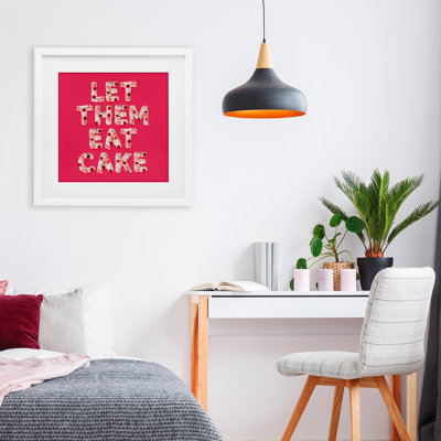 Let Them Eat Cake Framed Print Under Glass, design by LISH Creative