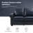 Igon 62.8" Traditional Down-Filled Genuine Leather Power Reclining Loveseat Sofa-1584800173
