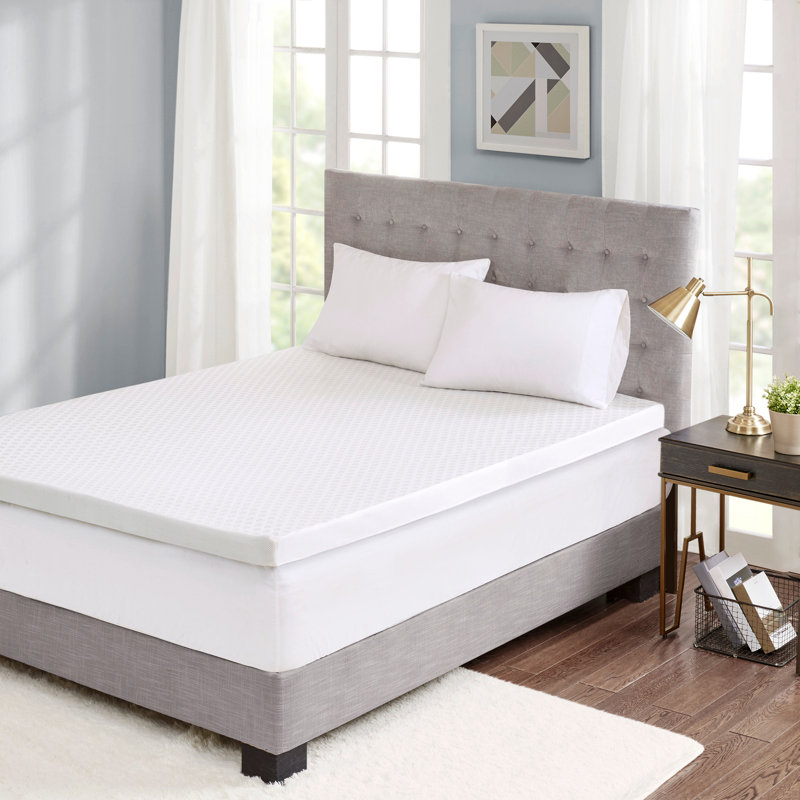 Hypoallergenic 3" Cooling Gel Memory Foam Mattress Topper With Removable Cooling Cover, Full