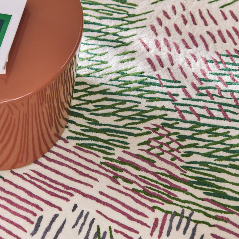 Paysage Hand Tufted Wool Abstract Area Rug, Rectangle 8'2" x 11'4"