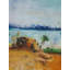 Banc de la rivière - Paysage | Pastels doux sur papier | Par Mukal