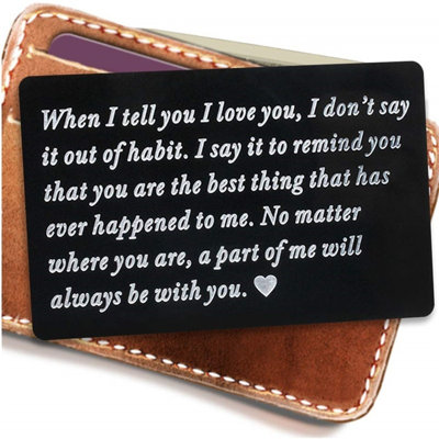 Wallet Insert Card Christmas His Husband Valentine’s Day Wife Girlfriend Anniversary Gift