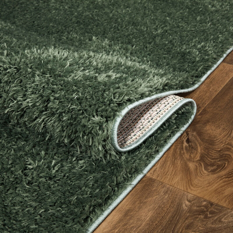 Oslo Mint Shaggy Area Rug – Soft Polyester Carpet for Living Room & Bedroom, Hallway Runner & Mat, Rectangle 200 x 290cm