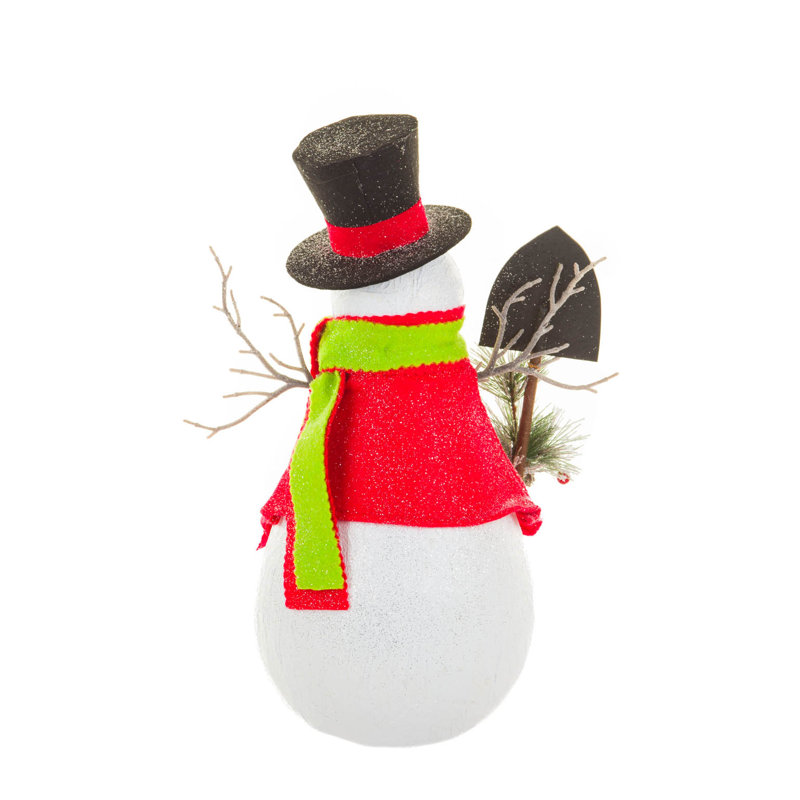 Bonhomme de neige blanc et gai