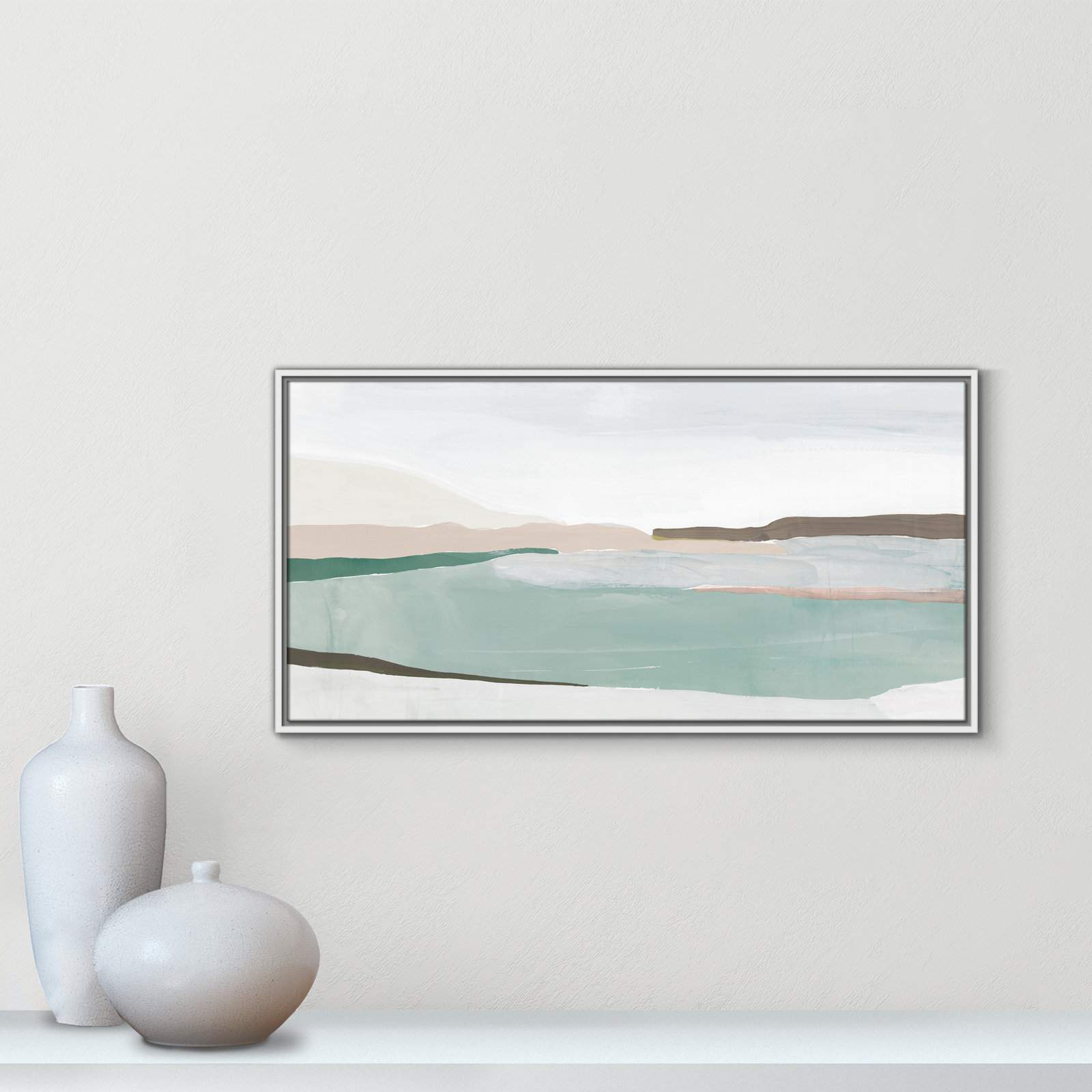 Sole Of The Land II, 19.5" H x 37.5" W x 2" D, White