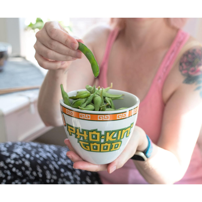 Bowl Bop Pho-kin Good Japanese Dinnerware Set | 16-ounce Ramen Bowl, Chopsticks