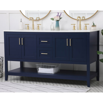 Ensemble de meuble-lavabo double 60 po Scottsbluff