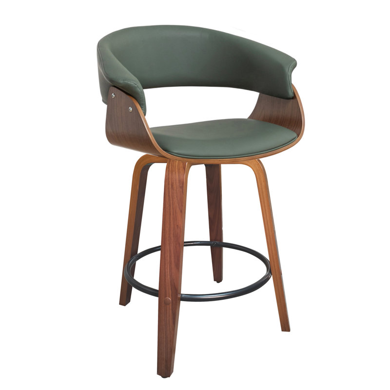 Tabouret pivotant Devlin, Tabouret de comptoir (siège d'une hauteur de 25 p, Vert
