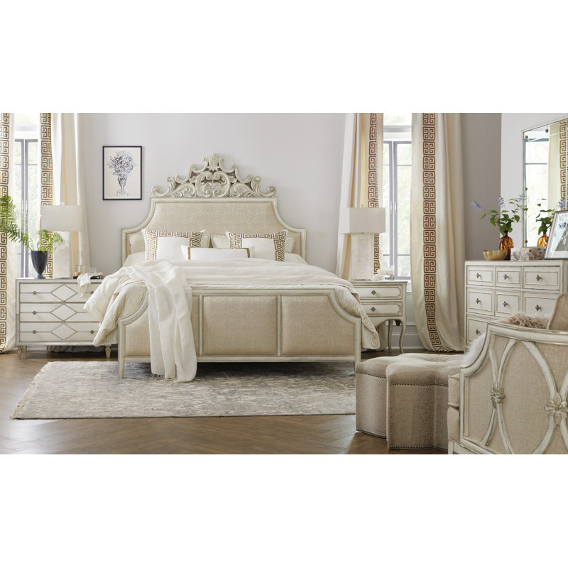 Elegant White 2-Drawer Nightstand with Cedar Lining and Power Bar