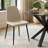 4 - Person Dining Table Sets With Glass Round Table & 4 Upholstered Chenille Chairs-1681749908