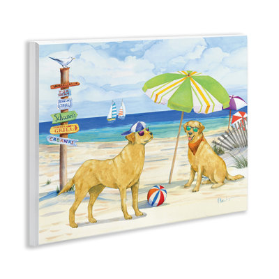 «Dog Day At Beach», art mural par Paul Brent