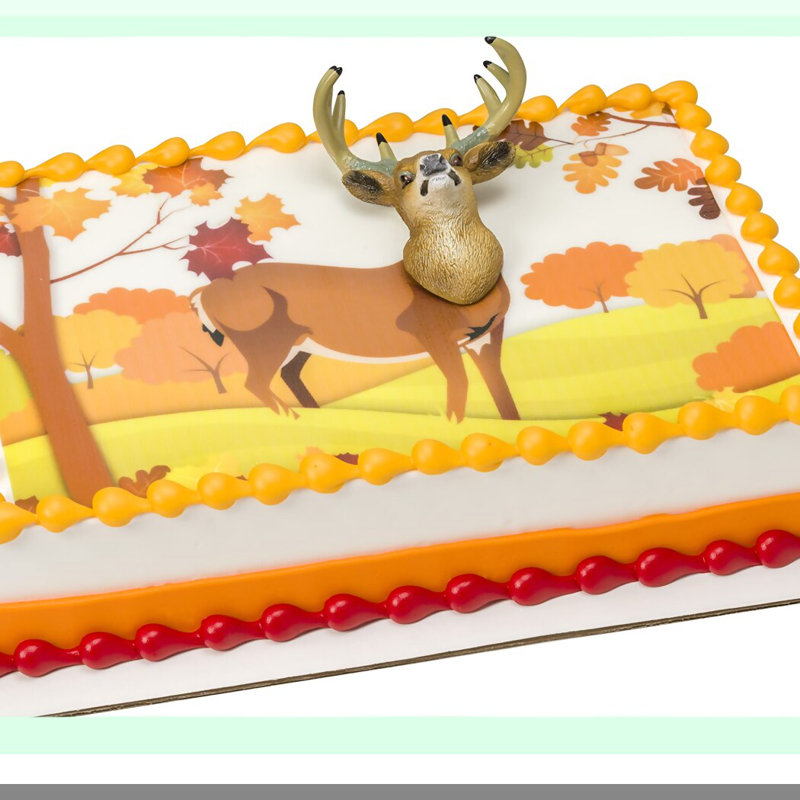 Hunting Themed Deer Head Cake Topper