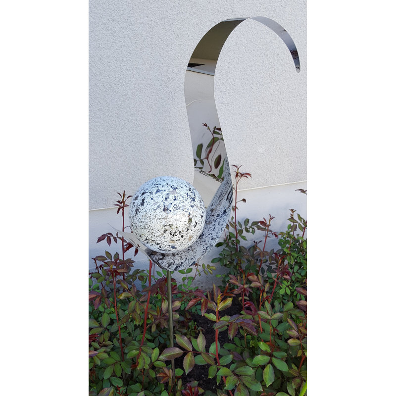 Dawan Stainless Steel Garden Stake, White