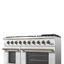 Cuisinière au gaz 48 pouces Forno Galiano en blanc, noir, bleu ou rouge, 8 brûleurs, 107 000 BTU, plaque chauffante, 6,58 pieds cubes-68818943
