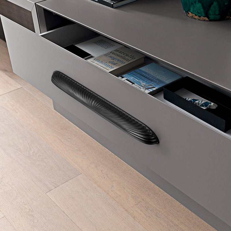 Multipack de poignées de centre à centre, 7 3/5", Noir
