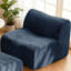 Fauteuil de plancher en velours, fauteuil simple de conception minimaliste, fauteuil sans accoudoirs à compression entièrement éponge, avec repose-pieds-1139040611