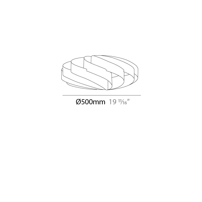 Swirl LED Flush Mount, White, 7.5" H x 15.75" W x 15.75" D