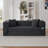 Boneless Modern Cord Sofa with Stylish Square Design, Unique Two-Tier Convertible Bed for Apartments and Large Spaces-1207695455