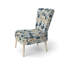 Chaise d'appoint rembourrée Antique Blue Graceful Flowers I