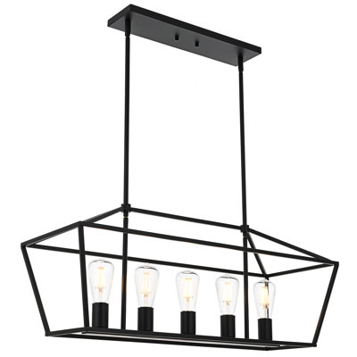 Luminaire suspendu 5 lumières pour îlot de cuisine