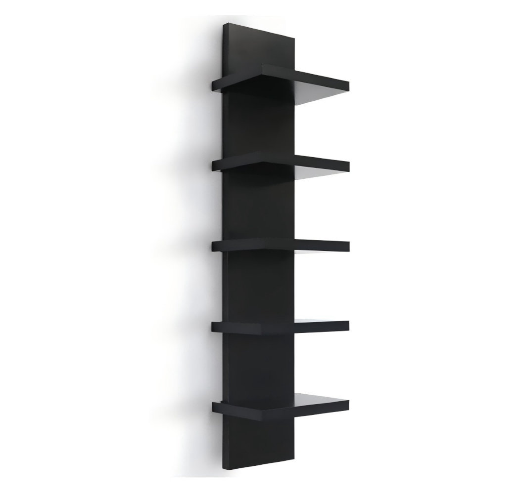 17 Stories 5 Tier Shelvesl, Vertical Column Wall Decor Mount Floating ...