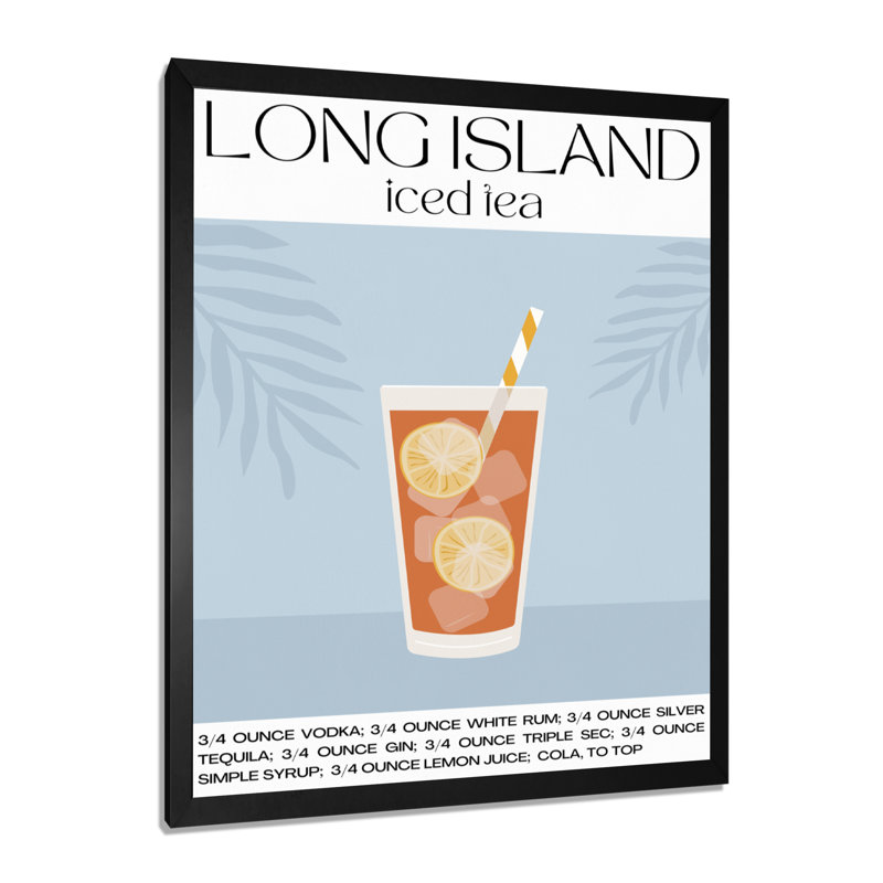 Thé glacé Long Island, Cadre photo noir simple, H 20 po x l 12 po