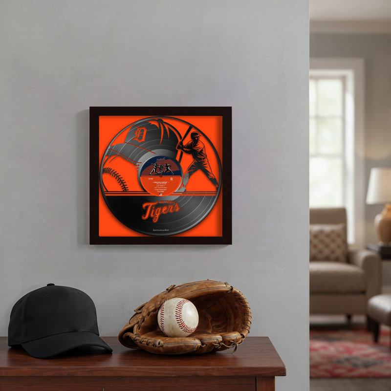IMPRIMÉ EN VINYLE MLB DETROIT TIGERS 13 "X 13" MLB, LMB Tigers de Detroit
