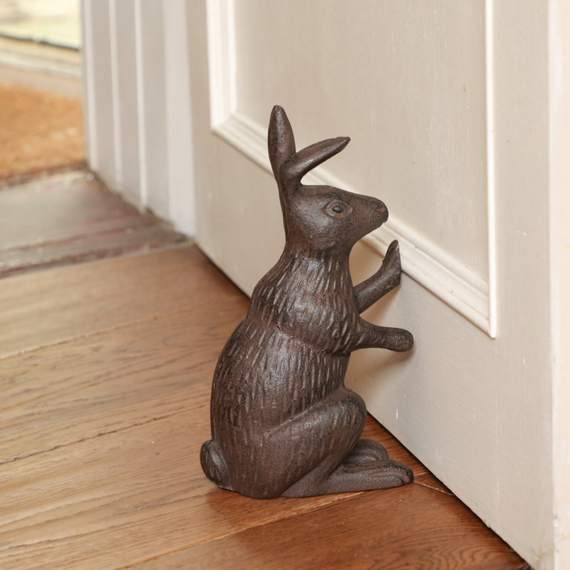 Heavyweight Rabbit Cast Iron Door Wedge