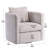 Sutton Linen Swivel Barrel Chair with Soft Performance Fabric and 360-Degree Swivel for Comfort and Durability-181996963