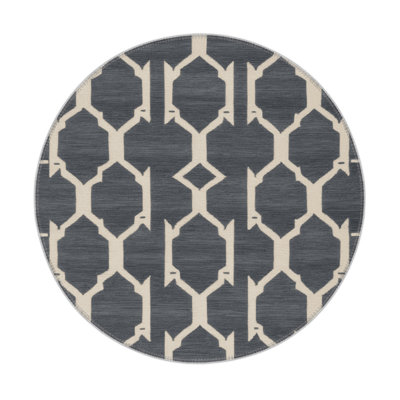 Trellis Gray Indoor and Outdoor Area Rug