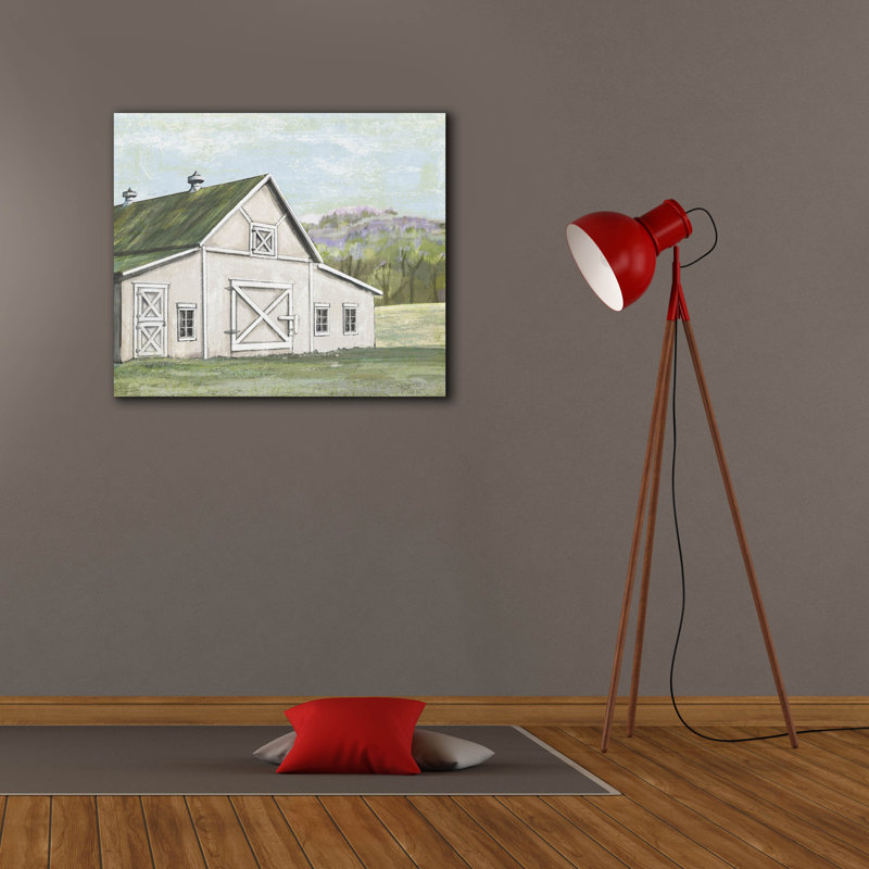 Toile épique Graffiti «Field Barn In Spring» par Art Licensing Studio, 24 po x 20 po, H 26 po x l 30 po x P 1,5 po