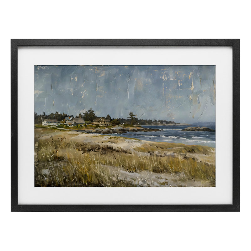 Shoreline Splendor View, reproduction encadrée sous verre, design par LSR Creative Studio, H 14 po x l 20 po