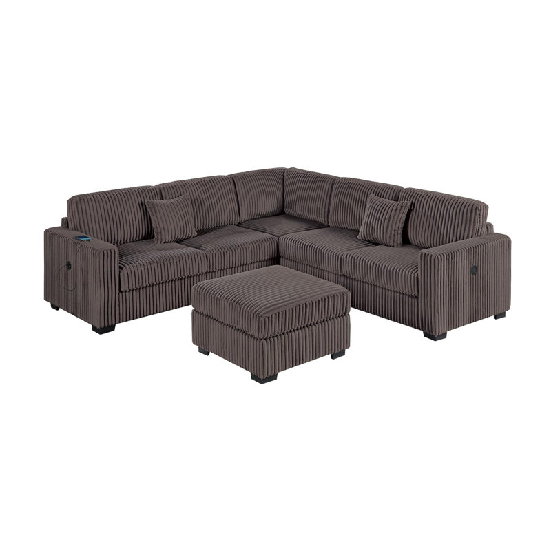 Canapé modulaire avec repose-pieds