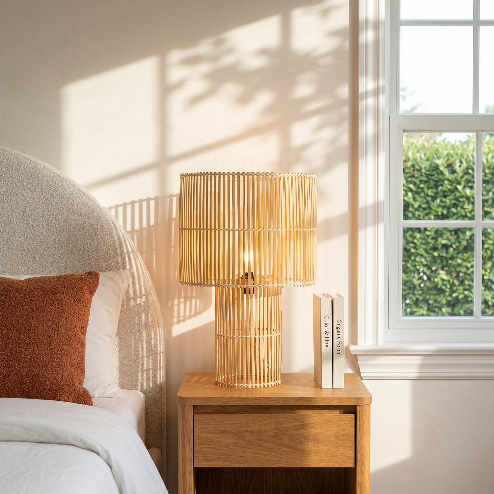 Uguna Wicker/Rattan Table Lamp, Natural