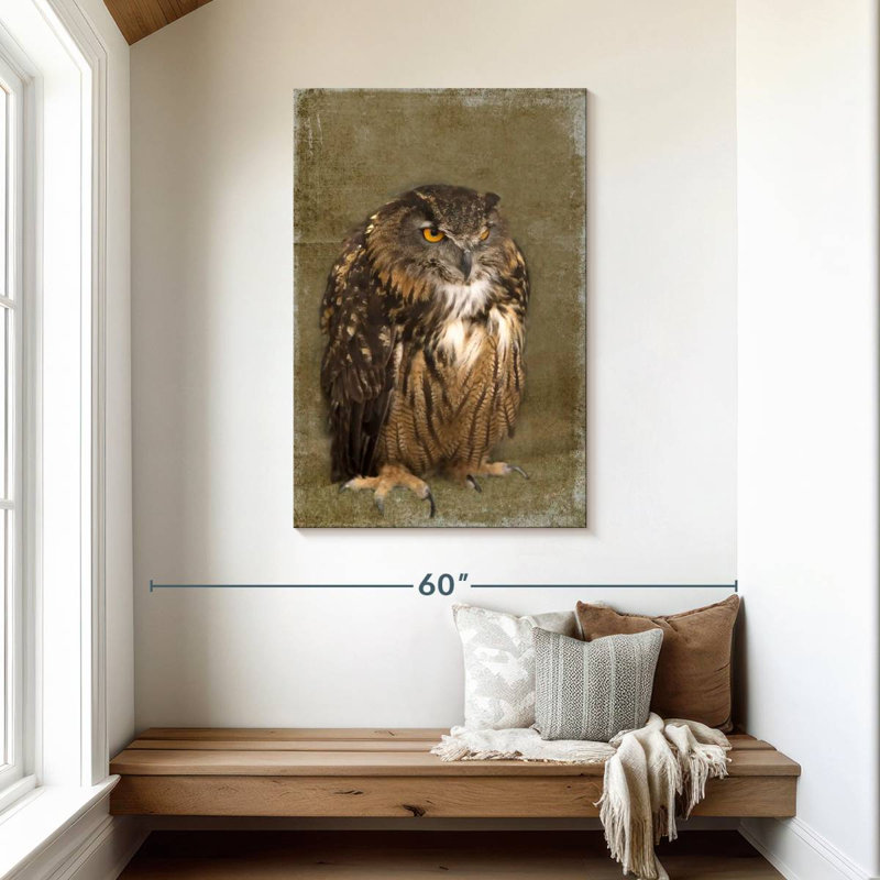 Grumpy Owl, 45" H x 30" W