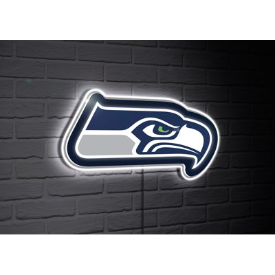 NFL Team Logo Shaped LED Lighted Wall Sign