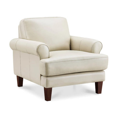 Fauteuil en cuir fleur Belsay