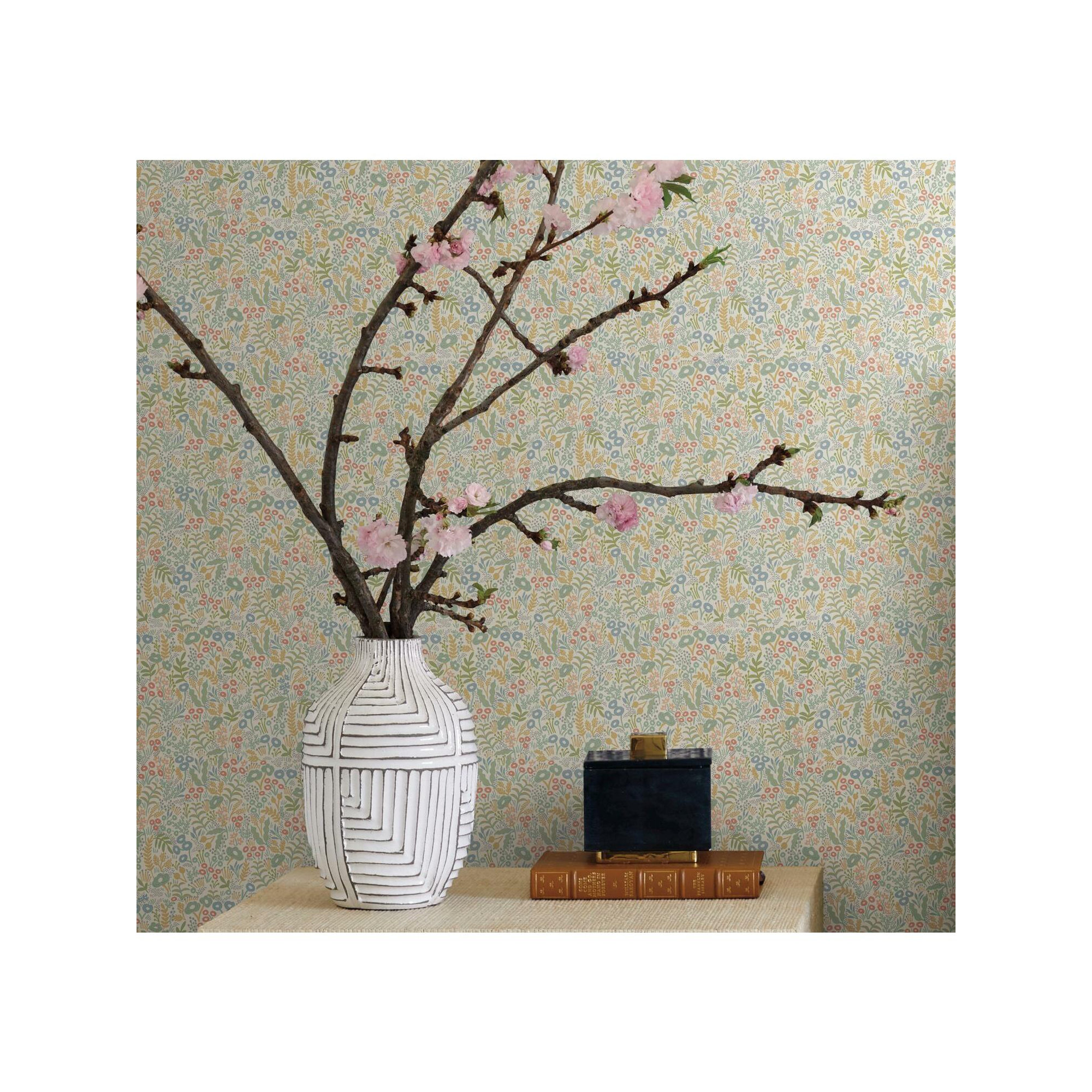 Rifle Paper Co. Tapestry 27' x 27" Wallpaper, Light Mustard