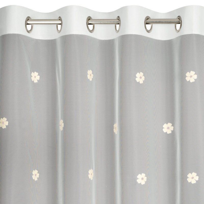 Elsa Curtain Single Panel, White