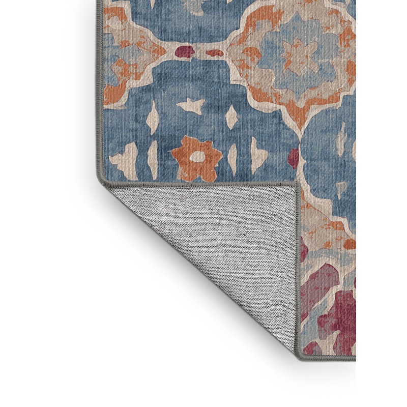 Machine Washable Gray Area Rug, Rectangle 3' x  5'
