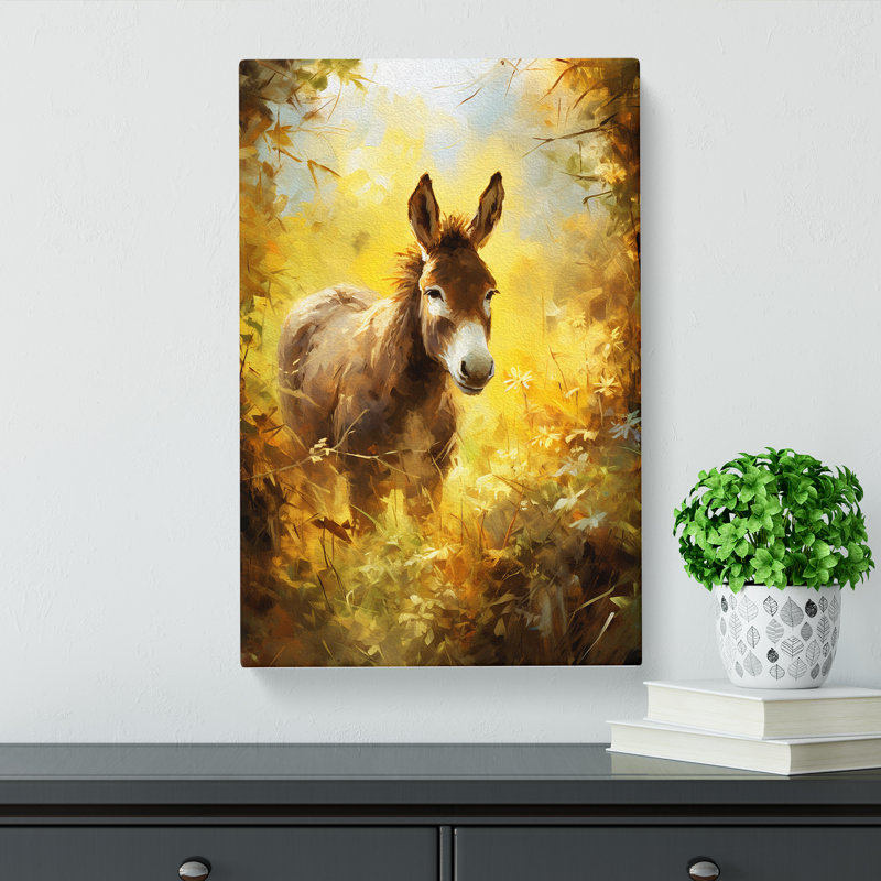 Donkey Impressionism No.2 - Print, 60cm H x 40cm W x 3cm D