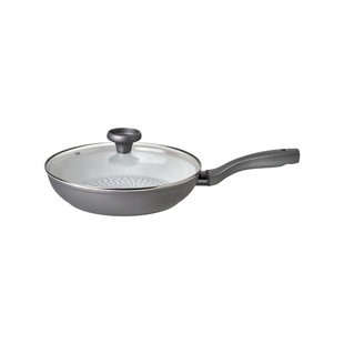 Earthpan Recycled induction Dishwasher Safe Frying Pan with Toughened Glass Lid -28cm