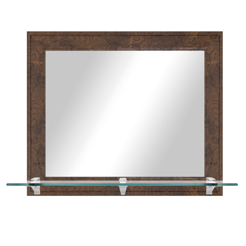 Miroir mural Danial, Tableau de bord ronce / chrome